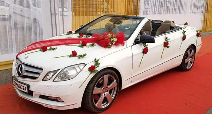 Benz car for marriage car rental by raj brothers travels