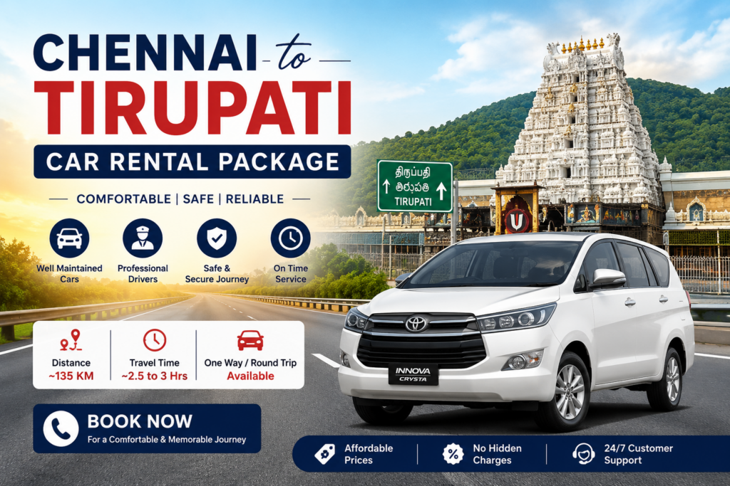 Chennai to Tirupati Car Rental Package